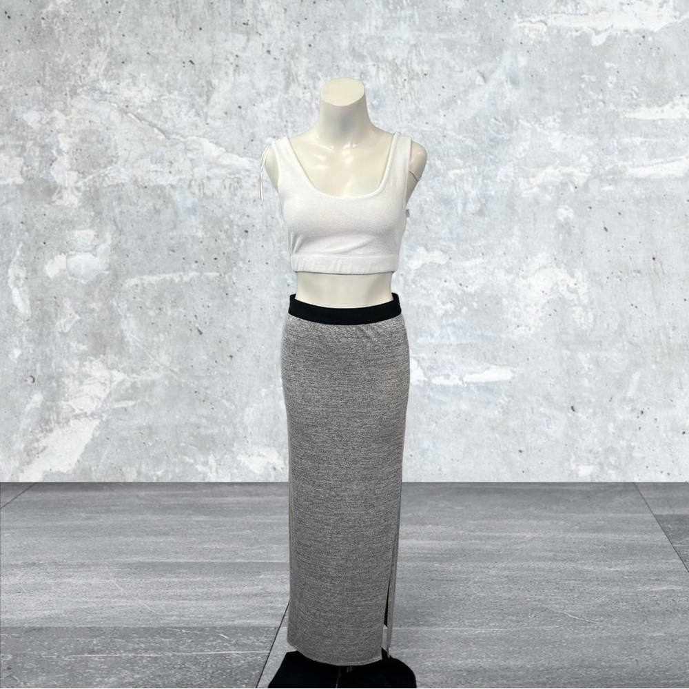 Wilfred Gray Maxi Pencil Skirt with Slit for Cocktail sz S